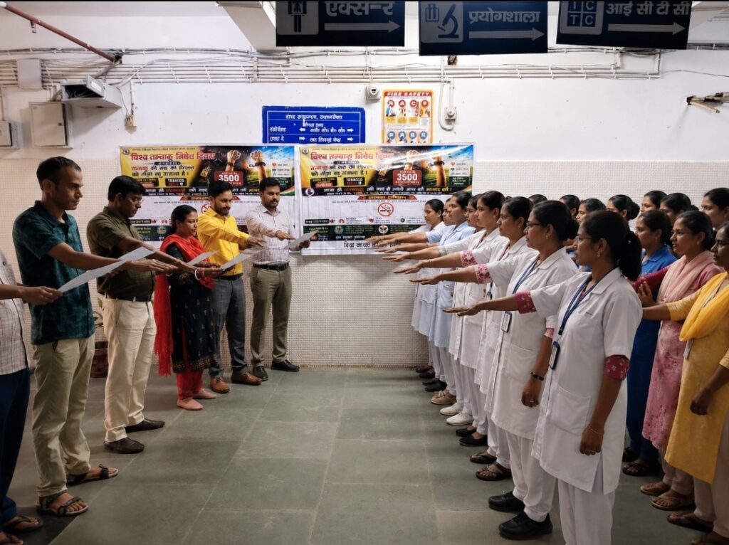 विश्व तम्बाकू निषेध दिवस पर सदर अस्पताल, सरायकेला में शपथ ग्रहण एवं हस्ताक्षर अभियान आयोजित, तम्बाकू मुक्त समाज निर्माण का दिया गया संदेश…*