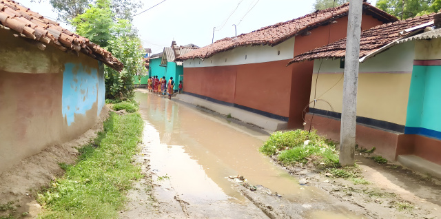 कुचाई के दुरूसाई सडक पर जलजमाव, कीचड से आक्रोशित ग्रामीण परेशान, वर्षों से बदहाल सडक पर आवागमन मुश्किल, प्रशासन से समाधान की मांग,
